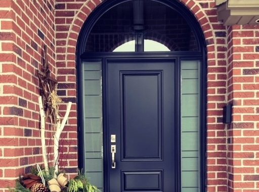 Project Gallery: Sold Slab Door with Sidelites and Transom A solid slab door with sidelites and transom installed by Heritage Renovations in London, Ontario, and manufactured by Gentek.
