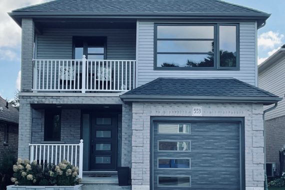 Photo Gallery: Iron Ore Windows and Modern Door Iron ore windows and door installed by Heritage Renovations in London, Ontario, and manufactured by Gentek.