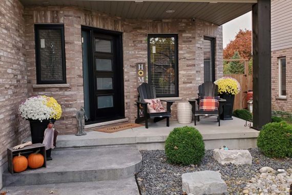 Photo Gallery: Black Modern Door and Vinyl Windows A black modern door and vinyl windows installed by Heritage Renovations and manufactured by Gentek Entryguard and North Star Windows & Doors.