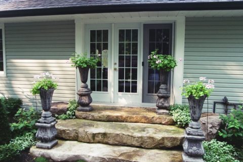 Three-Panel Garden Patio Door A three-panel garden patio door or exterior French door.
