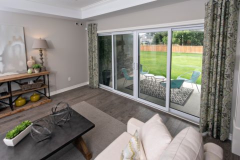 Four-Panel White Sliding Patio Doors Four-Panel White Sliding Patio Doors
