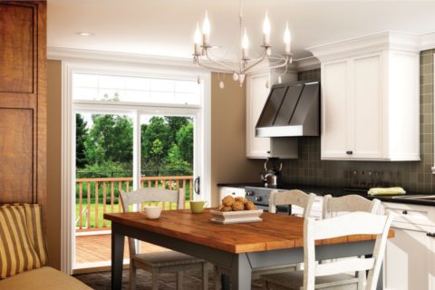 Two-Panel White Sliding Patio Doors