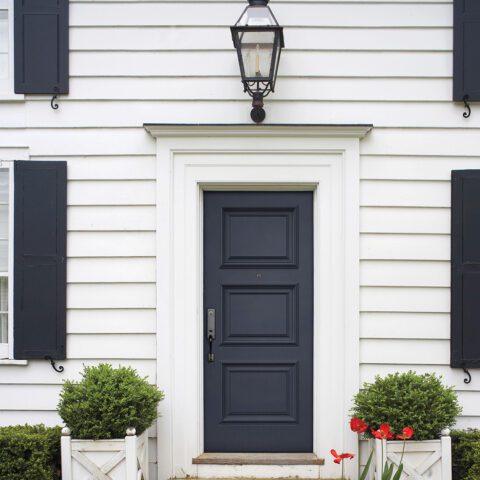 Front Door Top of Page Image: Black solid slab steel front door Front doors in London from Heritage Renovations.