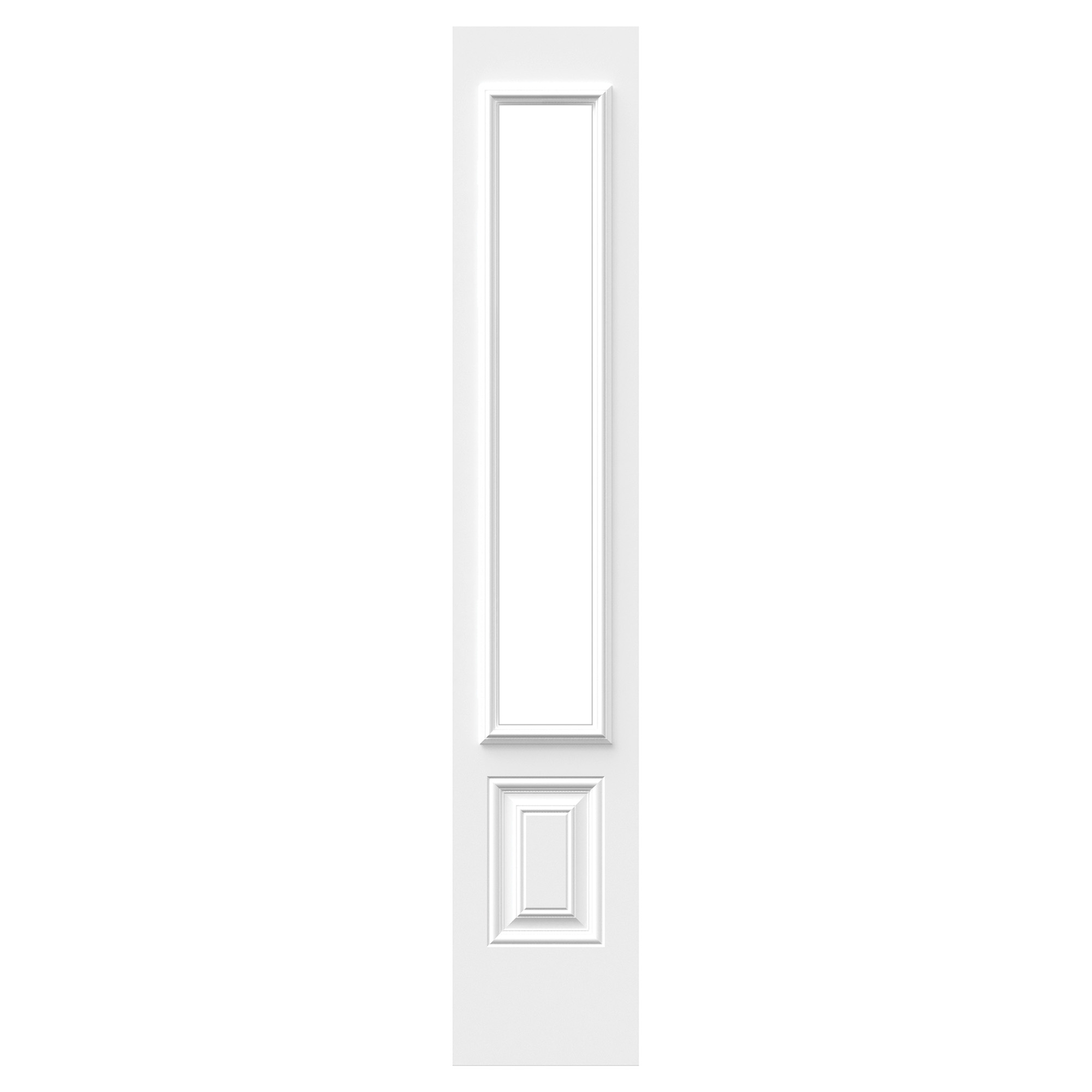 A white Orleans steel 8x48 sidelite from Gentek-Novatech and Heritage Renovations Windows & Doors.